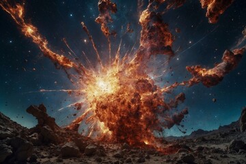 Fototapeta na wymiar explosion of space
