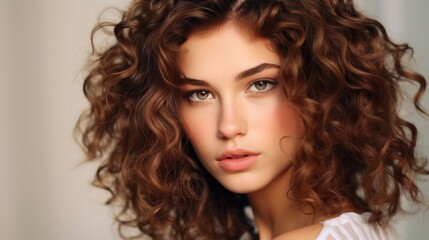 beautiful hair woman with stylish hairstyle, happy with beauty products, hair shampoo or conditioner, perfect healthy lovely shiny hair, fashion, modern, beauty, makeup, model, cosmetics