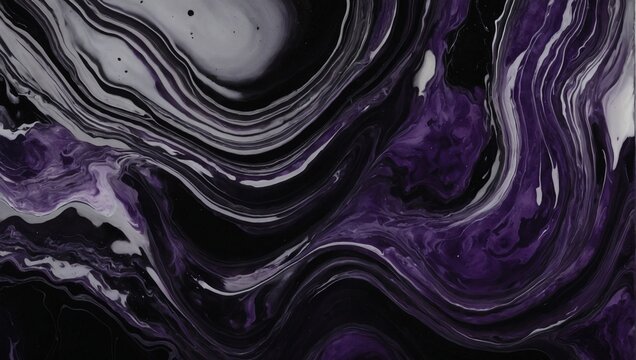 Amethyst abstract black marble background art paint pattern ink texture watercolor brushed nickel fluid wall.