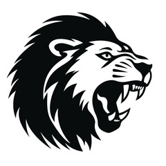 lion face silhouette