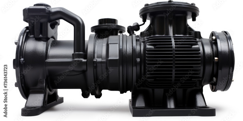 Aufkleber a close-up view of a pump on a white background. this image can be used to illustrate industrial equ