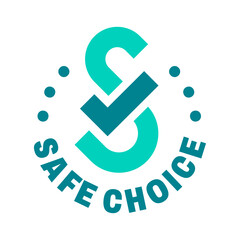 Safe choice vector icon isolated on white background, check mark approval symbol