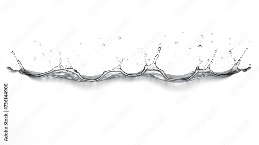 Poster A close-up view of a wave of water on a white surface. Suitable for various uses