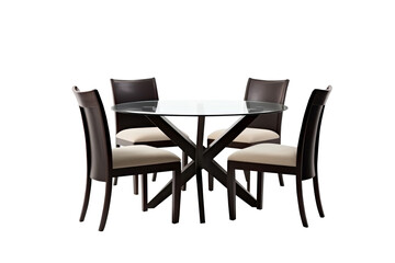 Outdoor and indoor living table and chairs set for home design minimalist style.