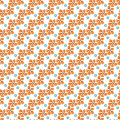 Color spring flowers pattern in vector.