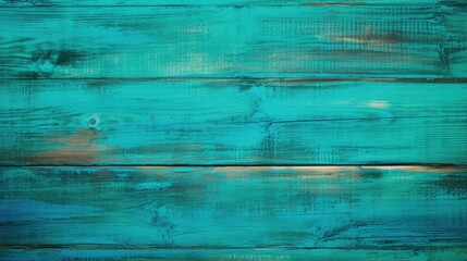 Colorful rich aqua background and texture of wooden boards
