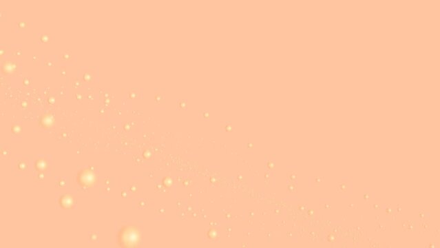 3d spheres particles seamless infinite loop background in peach fuzz hue color of the year 2024