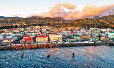 Scenery of the Caribbean town of Dominica