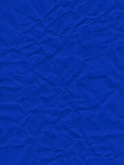 Surface of colored paper, sheet of crumpled dark blue paper - 736154123