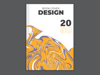 Brochure design, cover modern layout, annual report, poster, flyer in A4 with colorful triangles, geometric shapes for tech, science, market with light background.Annual report brochure flyer design .