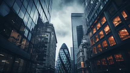 Zelfklevend Fotobehang Skyscrapers in the City of London. © Fary