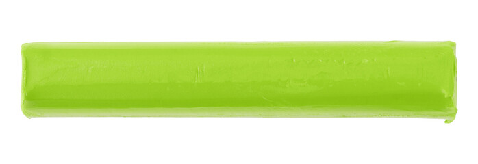 Obraz premium Green plasticine isolated on transparent background.