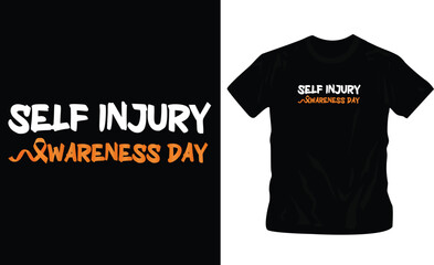 Obraz premium self injury awareness day t-shirt design, vector illustration on self injury