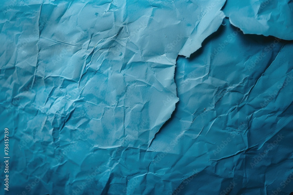 Poster a close up view of a piece of blue paper. this versatile image can be used for various purposes