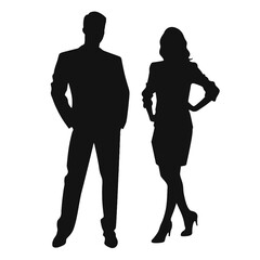 business people silhouette