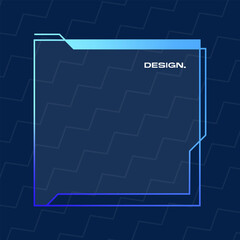 Futuristic square gradient background. Pop up window vector illustration.