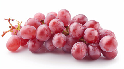 Fototapeta premium Pile of grapes varieties isolated on white background. closeup of grapevine set with grapes of different types on the white background. Natural organic different types of fresh ripe juicy grapes.