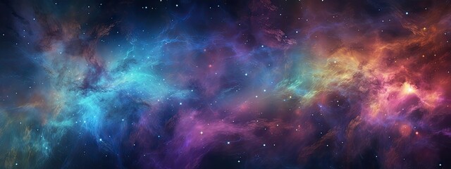 Naklejka premium deep and colorful galaxy