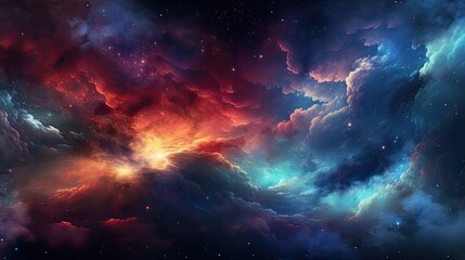 Obraz premium deep and colorful galaxy