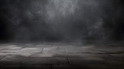 Texture dark concrete floor with mist or fog background,,
Empty dark abstract cement floor and studio room with smoke float up interior texture for display products wall background Pro Photo

 - obrazy, fototapety, plakaty