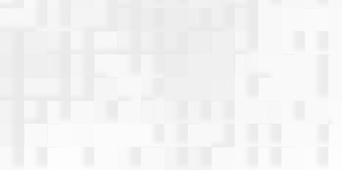 Abstract white exterior 3d illustration vector background with block pattern, Embossed paper square white geometric pattern of 3d blocks Background, Abstract business block pattern geometric vector.