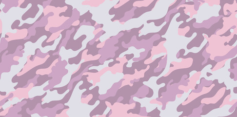 Pink camouflage military pattern. Vector camouflage pattern for clothing design.