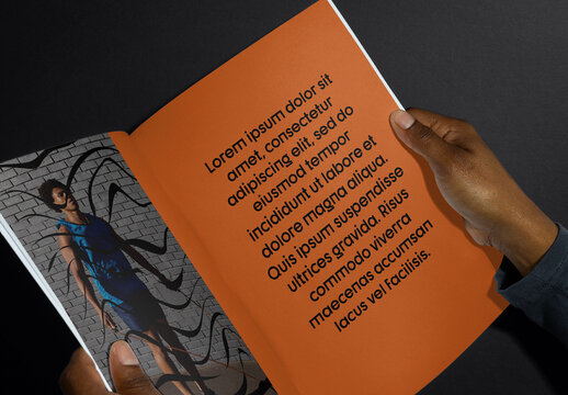 Magazine Spread with Model