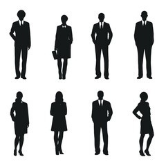 business people silhouette 