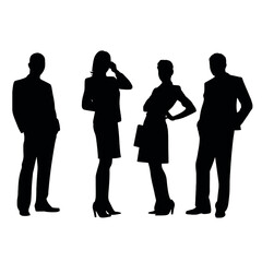 business people silhouette 