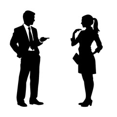 business people silhouette 