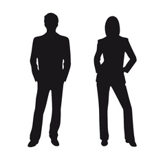 business people silhouette 