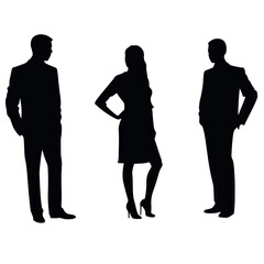 business people silhouette 
