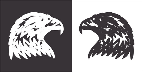 Illustration vector graphics of head eagle icon