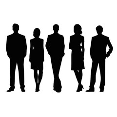 business people silhouette 
