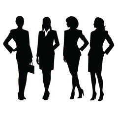 business people silhouette 
