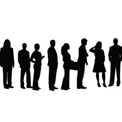 business people silhouette 