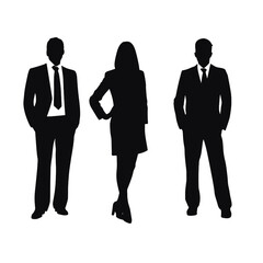 business people silhouette 