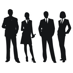 business people silhouette 