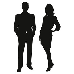 business people silhouette 