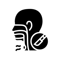 laryngectomy surgery hospital glyph icon vector. laryngectomy surgery hospital sign. isolated symbol illustration