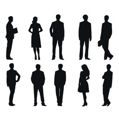 business people silhouette 