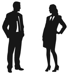 business people silhouette 