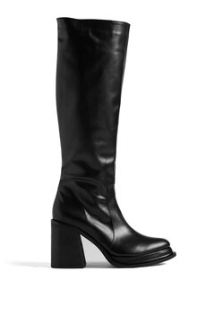 Botas negras altas con taco