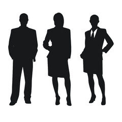 business people silhouette 