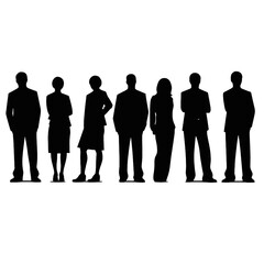 business people silhouette 