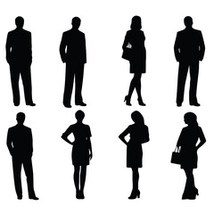 business people silhouette 