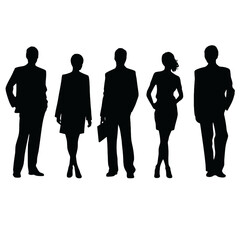 business people silhouette 