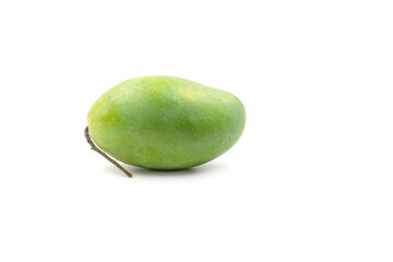 fresh green mango fruit isolated on white background.Fruits of Thailand.