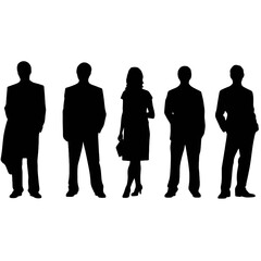business people silhouette 