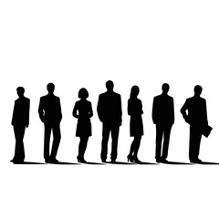 business people silhouette 